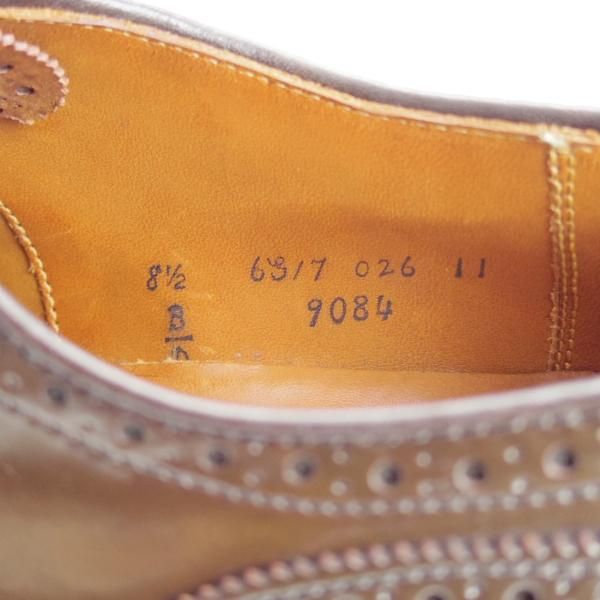 極美品★オールデン 8.5D【貴重★シガー色/コードバン/9084】ハンプトンラスト/セミブローグ/茶/メンズ/ALDEN★i367