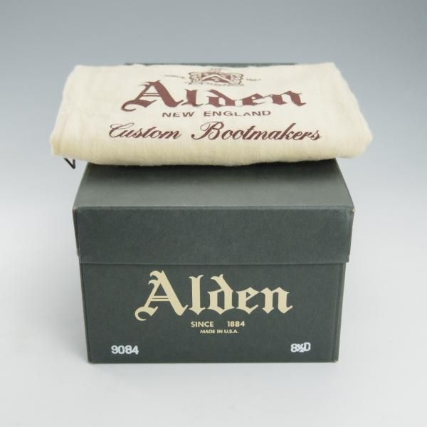 極美品★オールデン 8.5D【貴重★シガー色/コードバン/9084】ハンプトンラスト/セミブローグ/茶/メンズ/ALDEN★i367