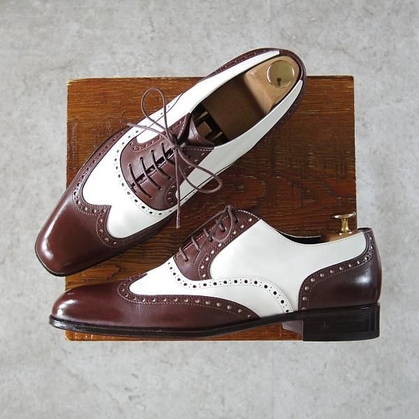 極美品★(伊)タニノクリスチー SIZE 6【定価15万円以上★最後期のスペクテイターシューズ/濃茶×白】コンビ/TANINO CRISCI★i369