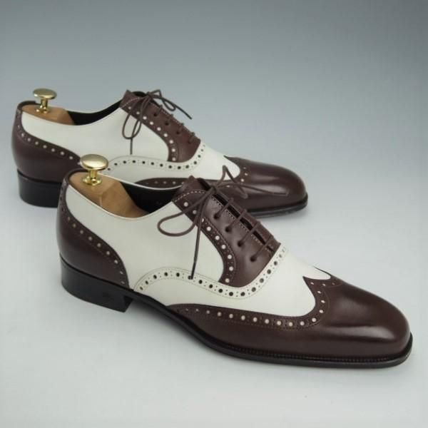 極美品★(伊)タニノクリスチー SIZE 6【定価15万円以上★最後期のスペクテイターシューズ/濃茶×白】コンビ/TANINO CRISCI★i369