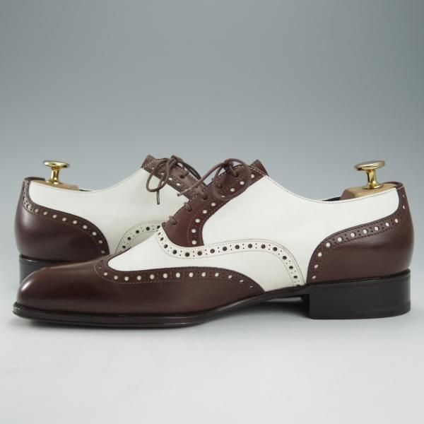 極美品★(伊)タニノクリスチー SIZE 6【定価15万円以上★最後期のスペクテイターシューズ/濃茶×白】コンビ/TANINO CRISCI★i369