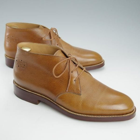 美品★(伊)シルヴァノ・ラッタンジ SIZE 8【高額★オーダー品/ハンドソーンウェルテッド製法】チャッカブーツ/薄茶/Silvano Lattanzi★i370