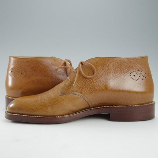 美品★(伊)シルヴァノ・ラッタンジ SIZE 8【高額★オーダー品/ハンドソーンウェルテッド製法】チャッカブーツ/薄茶/Silvano Lattanzi★i370