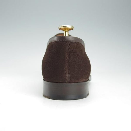 極美品★(英)フォスター&サン 6E【定価￥154,000-★コインローファー/BURFORD】スエード/濃茶/メンズ/FOSTER&SON★i374