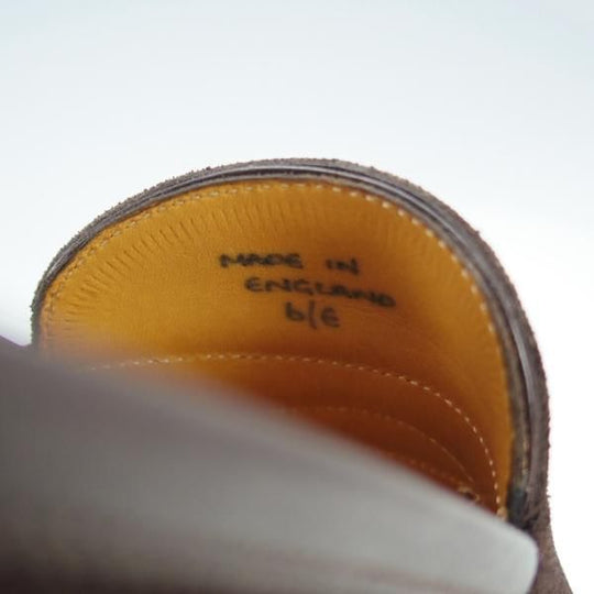 極美品★(英)フォスター&サン 6E【定価￥154,000-★コインローファー/BURFORD】スエード/濃茶/メンズ/FOSTER&SON★i374