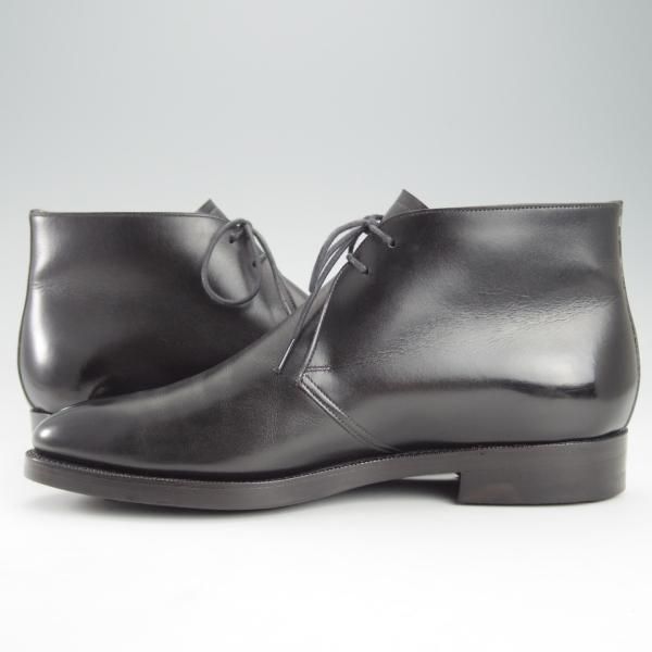 極美品★(英)フォスター&サン 6E【定価￥165,000-★ダイナイトソール仕様/STUDLEY】05ラスト/チャッカブーツ/カーフ/黒/FOSTER&SON★i375