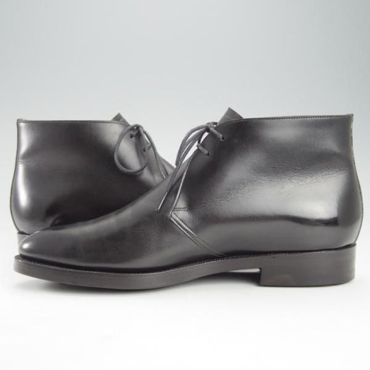 極美品★(英)フォスター&サン 6E【定価￥165,000-★ダイナイトソール仕様/STUDLEY】05ラスト/チャッカブーツ/カーフ/黒/FOSTER&SON★i375