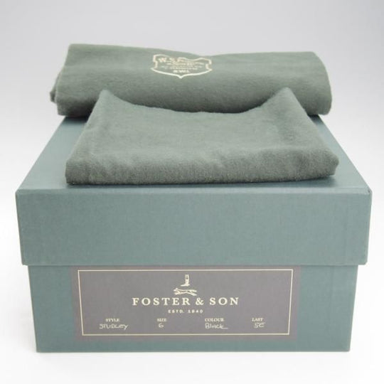 極美品★(英)フォスター&サン 6E【定価￥165,000-★ダイナイトソール仕様/STUDLEY】05ラスト/チャッカブーツ/カーフ/黒/FOSTER&SON★i375