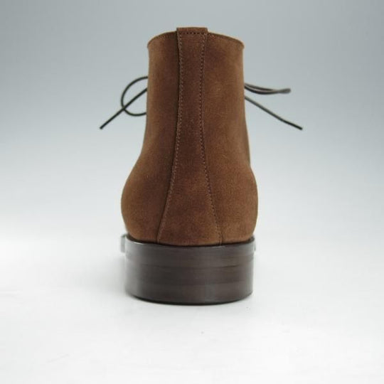 極美品★(英)フォスター&サン 6.5E【定価￥165,000-★ダイナイトソール/STUDLEY】05ラスト/チャッカブーツ/スエード/茶/FOSTER&SON★i376