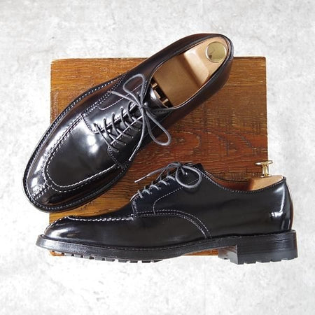 極美品★オールデン 8D【貴重★コードバン/プラザラスト仕様のNST】4335CY/ノルウィージャンフロント/Uチップ/黒/メンズ/ALDEN★i377