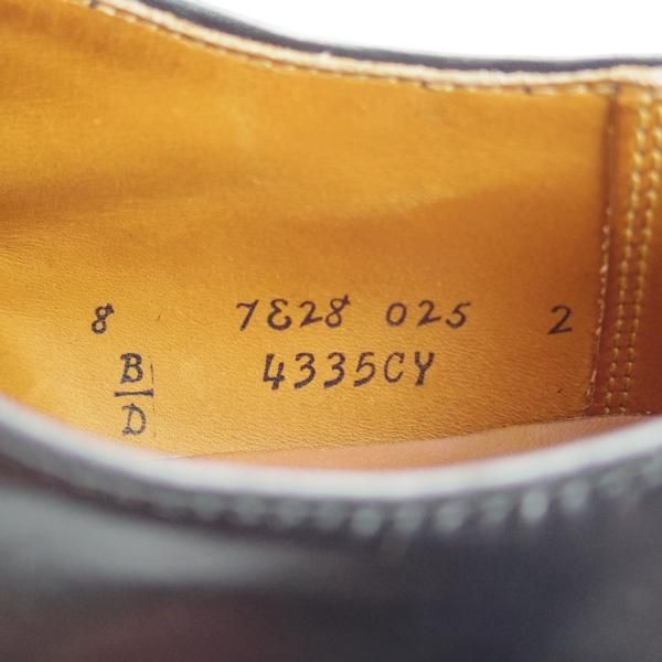 極美品★オールデン 8D【貴重★コードバン/プラザラスト仕様のNST】4335CY/ノルウィージャンフロント/Uチップ/黒/メンズ/ALDEN★i377