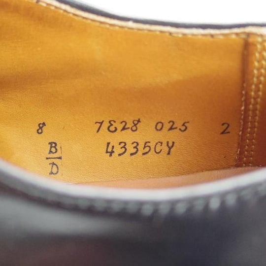 極美品★オールデン 8D【貴重★コードバン/プラザラスト仕様のNST】4335CY/ノルウィージャンフロント/Uチップ/黒/メンズ/ALDEN★i377