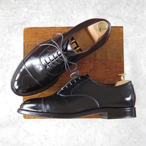 極美品★オールデン 8.5D【定価￥116,600-★ハンプトンラスト/907】ストレートチップ/カーフ/黒/メンズ/ALDEN★i378