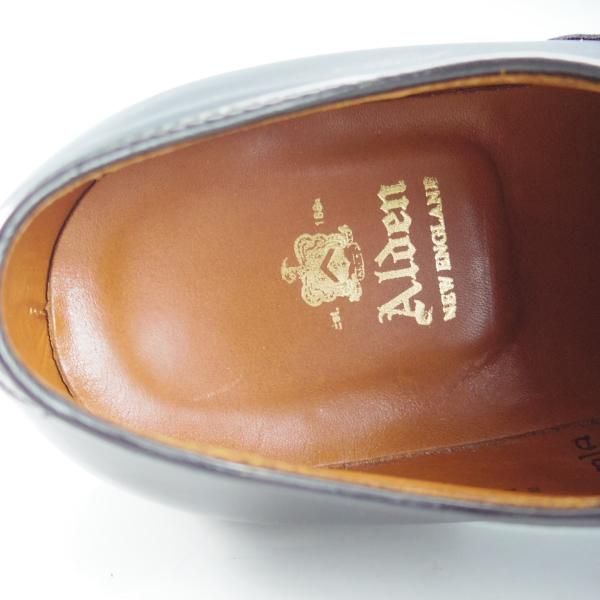 極美品★オールデン 8.5D【定価￥116,600-★ハンプトンラスト/907】ストレートチップ/カーフ/黒/メンズ/ALDEN★i378