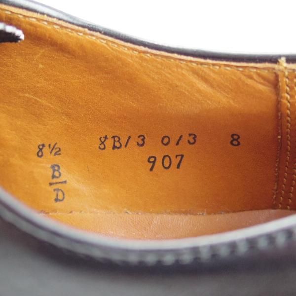 極美品★オールデン 8.5D【定価￥116,600-★ハンプトンラスト/907】ストレートチップ/カーフ/黒/メンズ/ALDEN★i378