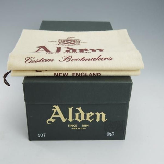 極美品★オールデン 8.5D【定価￥116,600-★ハンプトンラスト/907】ストレートチップ/カーフ/黒/メンズ/ALDEN★i378
