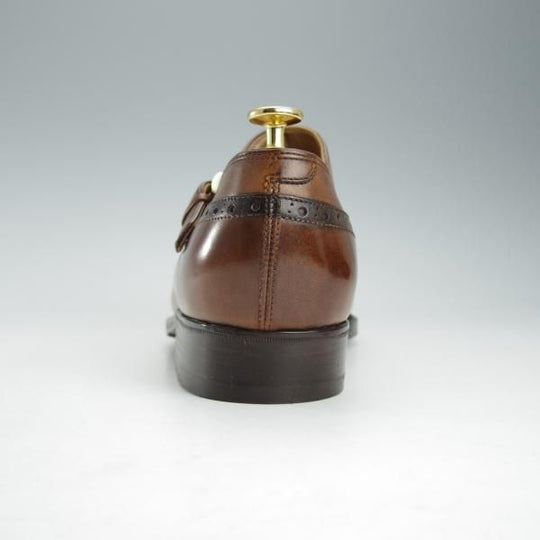 ほぼ未使用★(仏)ベルルッティ UK8程度【現行オーダー価格95万円以上★ビスポーク品/シュール・ムジュール】サイドモンク/Berluti★i379