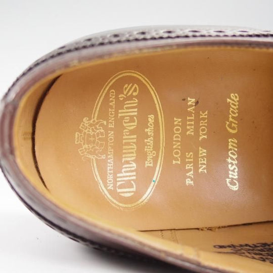 極美品★チャーチ 95F/UK9.5【現行定価￥176,000-★チェットウィンド/CHETWYND】173ラスト/フルブローグ/カーフ/濃茶/Church's★i381