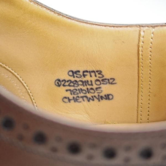 極美品★チャーチ 95F/UK9.5【現行定価￥176,000-★チェットウィンド/CHETWYND】173ラスト/フルブローグ/カーフ/濃茶/Church's★i381