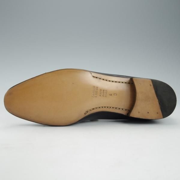 未使用★(伊)タニノクリスチー SIZE 6【デッドストック品★ローファー/121905】スリッポン/カーフ/黒/メンズ/TANINO CRISCI★i382