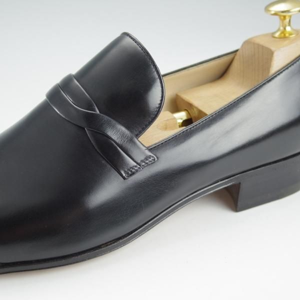 未使用★(伊)タニノクリスチー SIZE 6【デッドストック品★ローファー/121905】スリッポン/カーフ/黒/メンズ/TANINO CRISCI★i382