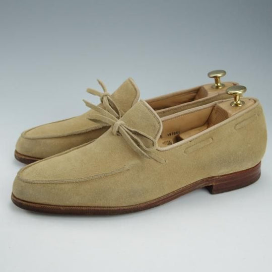 ★クロケット&ジョーンズ 7E【★リボンローファー/HAYLING 2】366ラスト/スエード/薄茶/メンズ/Crockett&Jones★i384