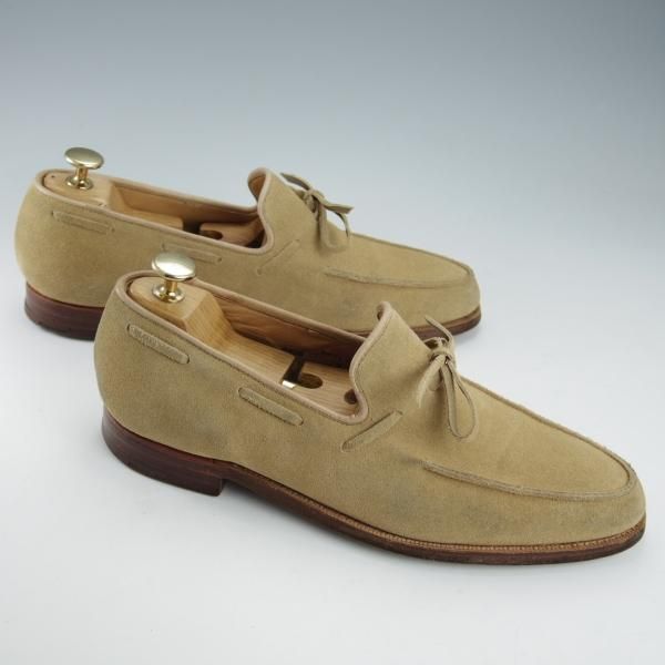 ★クロケット&ジョーンズ 7E【★リボンローファー/HAYLING 2】366ラスト/スエード/薄茶/メンズ/Crockett&Jones★i384