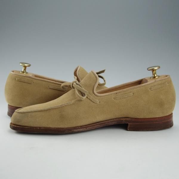 ★クロケット&ジョーンズ 7E【★リボンローファー/HAYLING 2】366ラスト/スエード/薄茶/メンズ/Crockett&Jones★i384