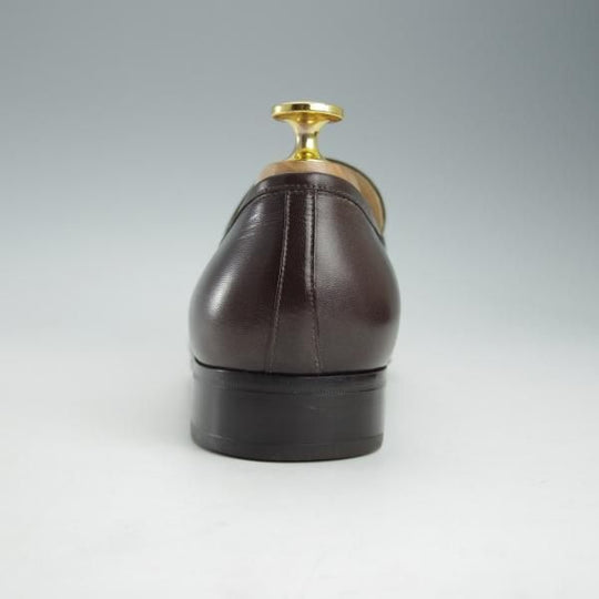 未使用★(伊)タニノクリスチー SIZE 6.5【デッドストック品★タッセルローファー/105702】カーフ/濃茶/メンズ/TANINO CRISCI★i385