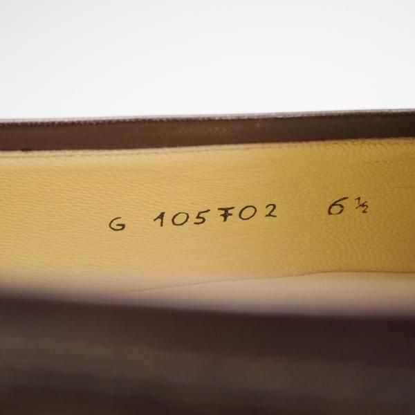 未使用★(伊)タニノクリスチー SIZE 6.5【デッドストック品★タッセルローファー/105702】カーフ/濃茶/メンズ/TANINO CRISCI★i385