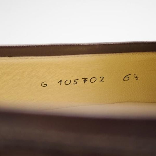 未使用★(伊)タニノクリスチー SIZE 6.5【デッドストック品★タッセルローファー/105702】カーフ/濃茶/メンズ/TANINO CRISCI★i385