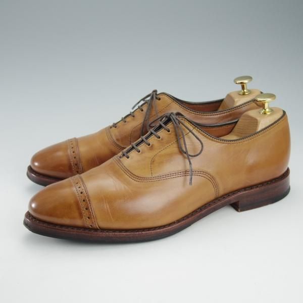 ★(米)アレンエドモンズ 8.5D【貴重★ブルックスブラザーズ別注/BROOKS BROTHERS】パンチドキャップトゥ/薄茶/ALLEN EDMONDS★i386