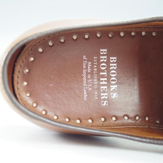 ★(米)アレンエドモンズ 8.5D【貴重★ブルックスブラザーズ別注/BROOKS BROTHERS】パンチドキャップトゥ/薄茶/ALLEN EDMONDS★i386