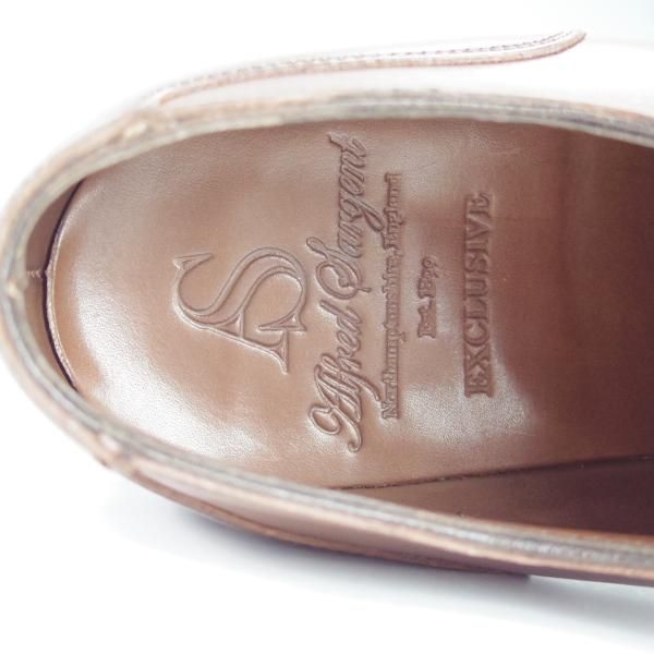 極美品★(英)アルフレッド・サージェント 7F【上級★エクスクルーシブライン/CHARLTON】Uチップ/カーフ/茶/メンズ/Alfred Sargent★i388