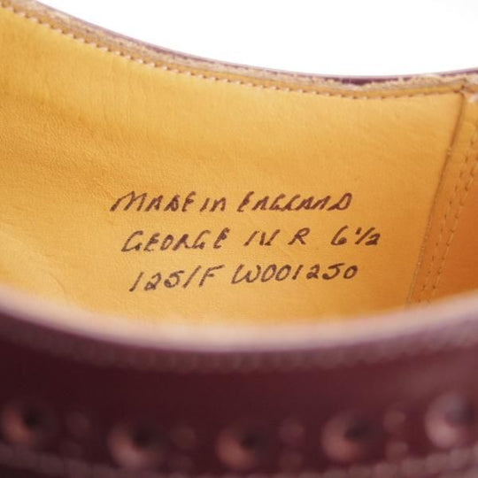 極上★(英)チーニー 6.5F【定価￥74,520-★ダイナイトソール仕様/GEORGE 4】ジョージ/125ラスト/セミブローグ/赤茶/メンズ/CHEANEY★i389