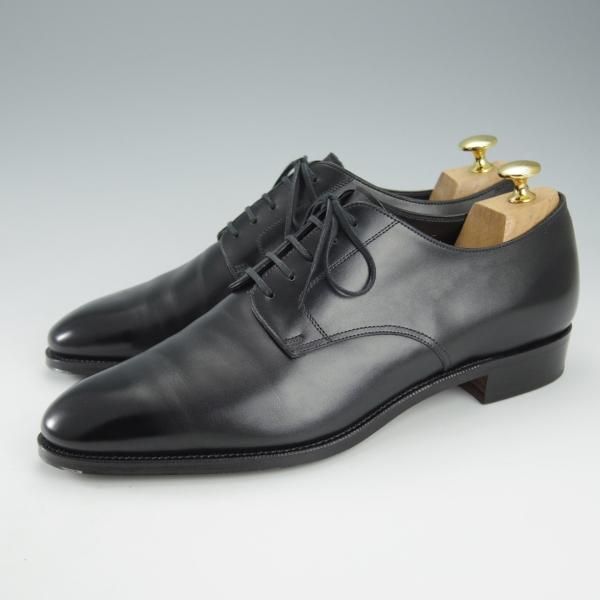 極美品★(浅草)RENDO/レンド SIZE 8.5【定価￥49,500-★プレーントゥ/7704/R770ラスト】カーフ/黒/メンズ★i390