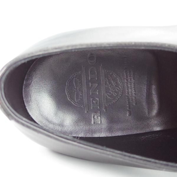 極美品★(浅草)RENDO/レンド SIZE 8.5【定価￥49,500-★プレーントゥ/7704/R770ラスト】カーフ/黒/メンズ★i390