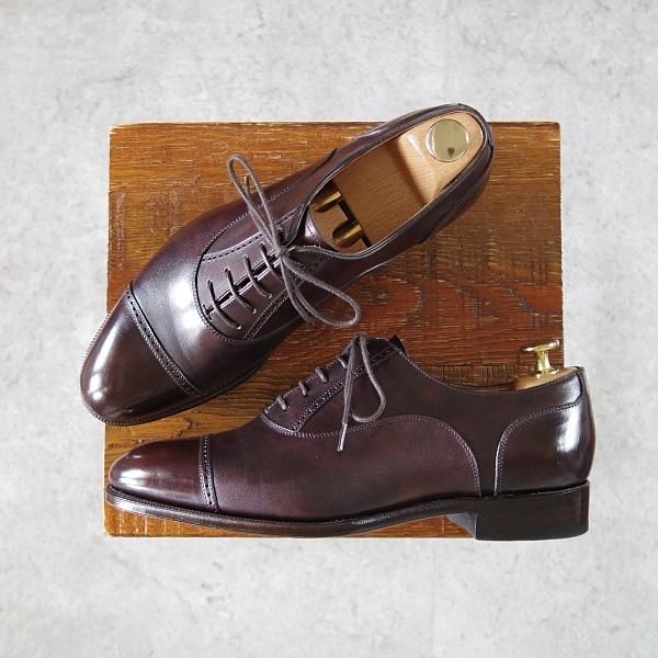 極美品★RAYMAR/レイマー SIZE 6【ミュージアムカーフ仕様★ハンドソーンウェルテッド製法/KATE】パンチドキャップトゥ/濃茶★i391