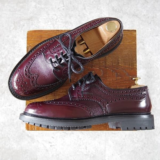 ほぼ試着程度★チャーチ 80G/UK8【コマンドソール仕様★PEACHLEY/133ラスト】ROIS CALF/ロイスカーフ/フルブローグ/赤茶/Church's★i392