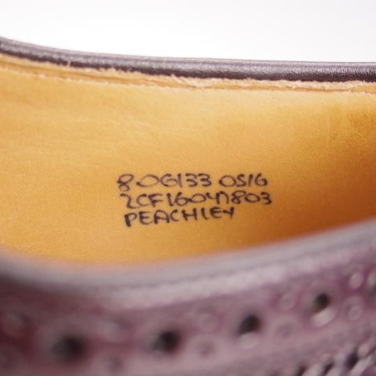 ほぼ試着程度★チャーチ 80G/UK8【コマンドソール仕様★PEACHLEY/133ラスト】ROIS CALF/ロイスカーフ/フルブローグ/赤茶/Church's★i392