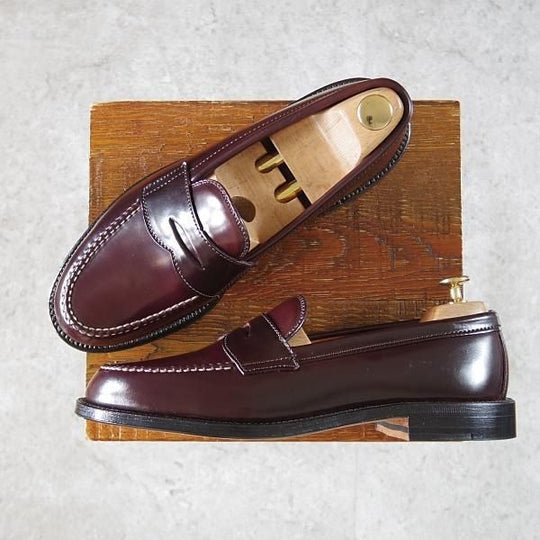 未使用★オールデン 8D【コードバン仕様★986/ヴァンラスト】#8/赤茶/バーガンディー/コインローファー/メンズ/バンラスト/Alden★i393