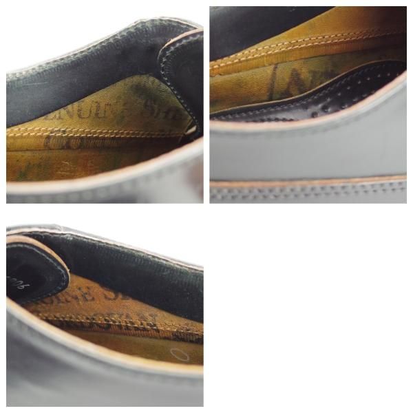 極上★(米)YUKETEN/ユケテン 8.5D【コードバン仕様★ホーウィン社スタンプ多数/1007】モカシン/Uチップ/紺/メンズ★i411