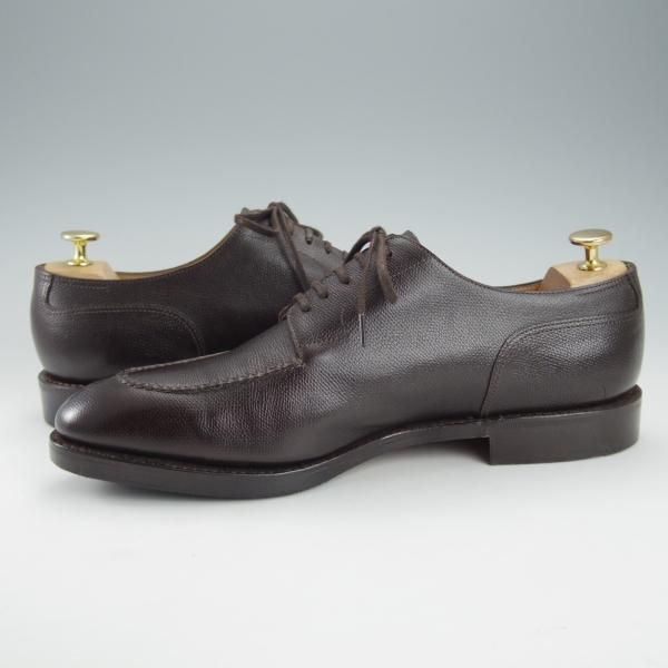 美品★ジョンロブ 9.5E【定価￥245,100-★HARLYN/スキンステッチ/8695ラスト】Uチップ/グレインレザー/濃茶/JOHN LOBB★i413