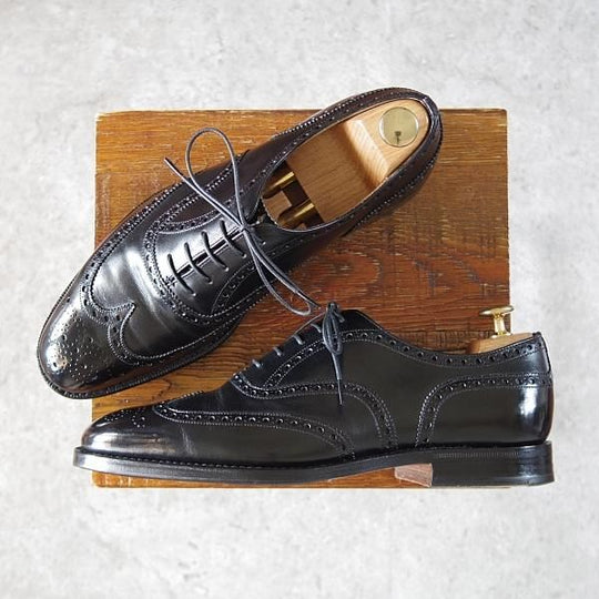 極上★チャーチ 65F/UK6.5【現行定価￥160,600-★チェットウィンド/CHETWYND】173ラスト/フルブローグ/カーフ/黒/メンズ/Church's★i415