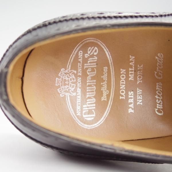 極上★チャーチ 65F/UK6.5【現行定価￥160,600-★チェットウィンド/CHETWYND】173ラスト/フルブローグ/カーフ/黒/メンズ/Church's★i415