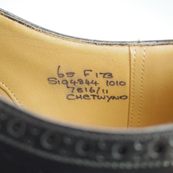 極上★チャーチ 65F/UK6.5【現行定価￥160,600-★チェットウィンド/CHETWYND】173ラスト/フルブローグ/カーフ/黒/メンズ/Church's★i415