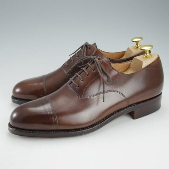 未使用★(スペイン製)CARMINA/カルミナ SIZE 7.5【モデル定価￥72,600-★(英)HACKETT LONDON別注/732】ストレートチップ/カーフ/茶★i417