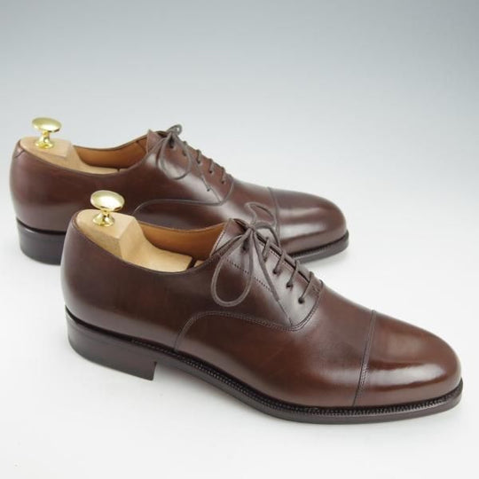 未使用★(スペイン製)CARMINA/カルミナ SIZE 7.5【モデル定価￥72,600-★(英)HACKETT LONDON別注/732】ストレートチップ/カーフ/茶★i417