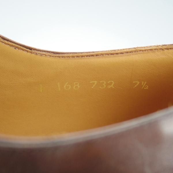 未使用★(スペイン製)CARMINA/カルミナ SIZE 7.5【モデル定価￥72,600-★(英)HACKETT LONDON別注/732】ストレートチップ/カーフ/茶★i417