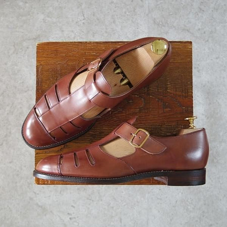 未使用★(英)チーニー 6.5F【定価￥69,120-★グルカサンダル/PENZANCE 2】1886ラスト/CONKER/茶/メンズ/CHEANEY★i420